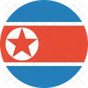 Corea Del Norte Bandera Icono