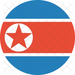 Corea del Norte Flag Icono