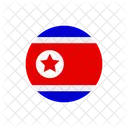 Corea Del Norte Bandera Del Pais Bandera Icono