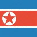 Corea Del Norte Bandera Icono