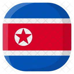 Corea del Norte Flag Icono