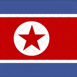 Corea del Norte Flag Icono