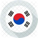 Corea Del Sur Pais Bandera Icono