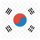 Corea Del Sur Bandera Icono