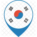 Corea Del Sur Bandera Icono