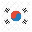 Corea Del Sur Bandera Icono