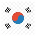 Corea Del Sur Bandera Icono