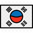 Coreia Bandeira Pais Ícone