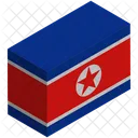 Bandeira Pais Coreia Do Norte Ícone