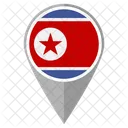 Coreia Do Norte Localizacao Do Pais Localizacao Ícone