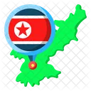 Coreia Do Norte Asia Mapa Icon