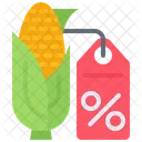 Corn Discount Corn Food Tag Icon
