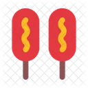 Corn Dog Sausage Stick Icon