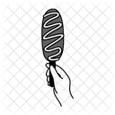 Black Monochrome Corndog Illustration Corndog Food Symbol