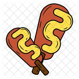 Corndog sticker  Icon