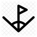 Football Field Soccer Court Flag Icon