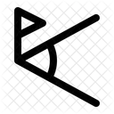 Football Field Soccer Court Flag Icon
