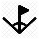Football Field Soccer Court Flag Icon