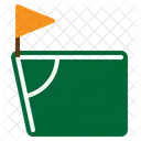 Corner Football Field Soccer Sports Icon