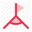 Corner Soccer Field Football Flag Icon