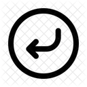 Corner Left Down Circle Arrow Navigation Navigate Icon