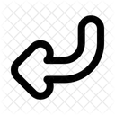 Corner Left Downarrow Navigation Navigate Icon