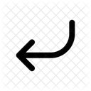 Corner Left Downarrow Navigation Navigate Icon