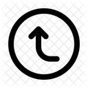 Corner Left Up Circle Arrow Navigation Navigate Icon