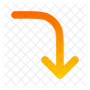 Corner Right Down Arrow Direction Icon