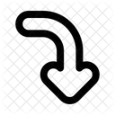 Corner Right Downarrow Navigation Navigate Icon
