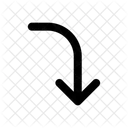 Corner Right Downarrow Navigation Navigate Icon