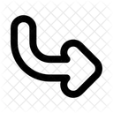 Corner Right Downarrow Navigation Navigate Icon