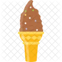 Glace Cornet Chocolat Icône