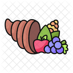 Free Cornucopia Colored Outline Icon - Available in SVG, PNG, EPS, AI & Icon fonts