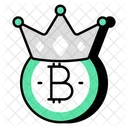 Coroa Bitcoin Coroa Criptomoeda Criptografia Icon