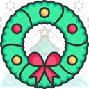 Corona Decoracion Navidad Icono