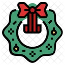 Corona Corona De Navidad Ornamento Icono