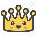 Emoji De Corona Tocado Ornamental Corona Sonriente Icono