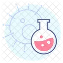 Test Flask Coronavirus Laboratory Icon