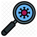 Magnifying Glass Zoom Virus Coronavirus Find Search Covid Icon