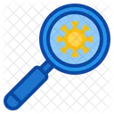 Magnifying Glass Zoom Virus Coronavirus Find Search Covid Icon