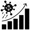 Diagramm zur Ausbreitung des Coronavirus  Symbol