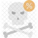 Coronavirus Dangers Covid 19 Warning Bones Icon