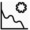 Disminucion Del Coronavirus Grafico De Disminucion Disminucion De La Propagacion Icono