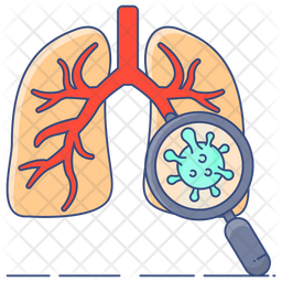 Coronavirus Lungs Attack Icon