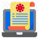 Laptop File Medical Icon