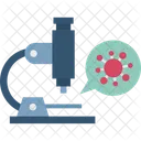 Coronavirus Testing Microscope Corona Research Cell Icon