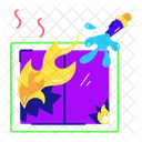 Resgate De Incendio Brigada De Incendio Mangueira De Agua Icon