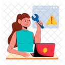 Correccion De Errores Mantenimiento De Errores Resolucion De Problemas Icono