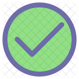 Correct Icon - Download in Colored Outline Style